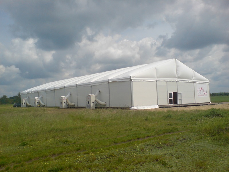 Пракат вытворчасць каркасна-тэнтавых павільёнаў складскіх аб'ектаў Польшча