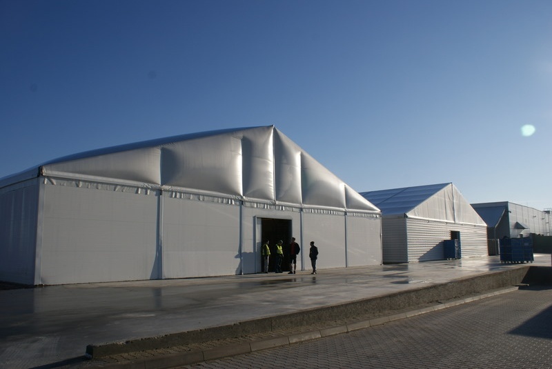 Пракат вытворчасць каркасна-тэнтавых павільёнаў складскіх аб'ектаў Польшча