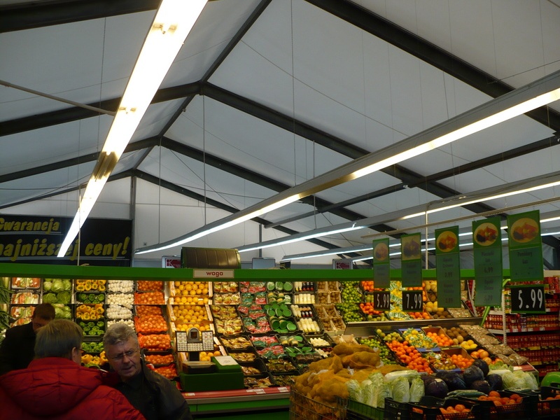 Пракат вытворчасць каркасна-тэнтавых павільёнаў складскіх аб'ектаў Польшча